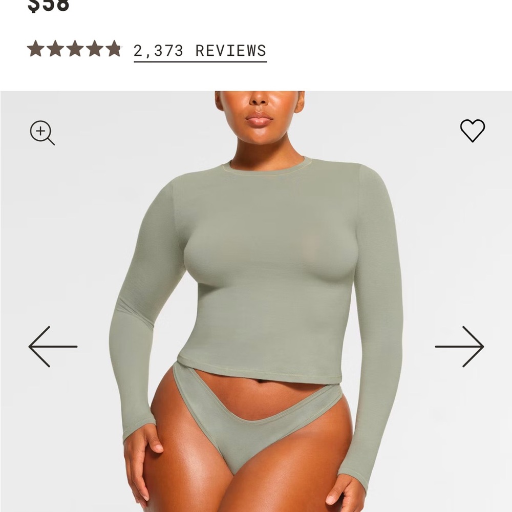 Women's Long Sleeve Olive Top